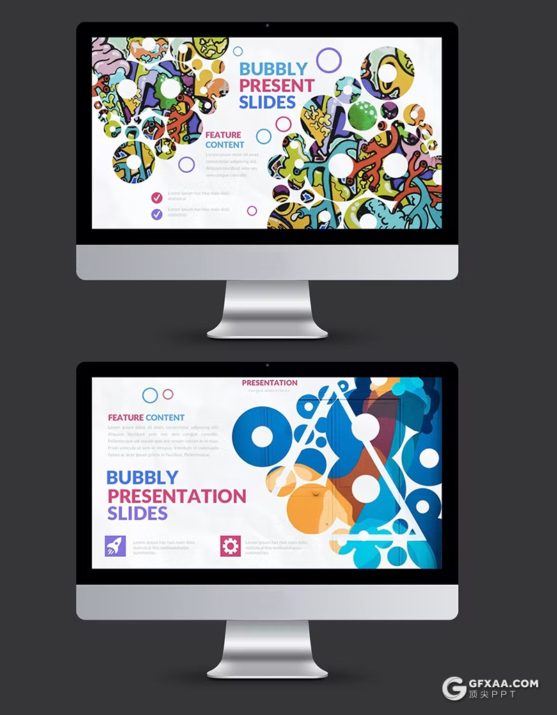 39页精美时尚漫画风格图片艺术展示keynote模板 - 顶尖PPT