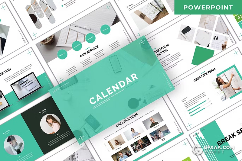 30页精美时尚团队介绍商务计划研究汇报国外PPT模板5种配色2款尺寸 - 顶尖PPT