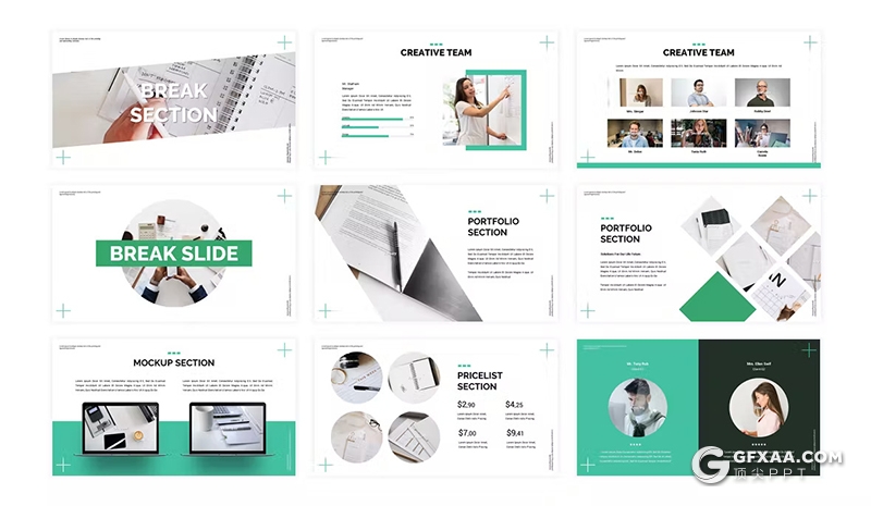 30页精美时尚团队介绍商务计划研究汇报国外PPT模板5种配色2款尺寸 - 顶尖PPT