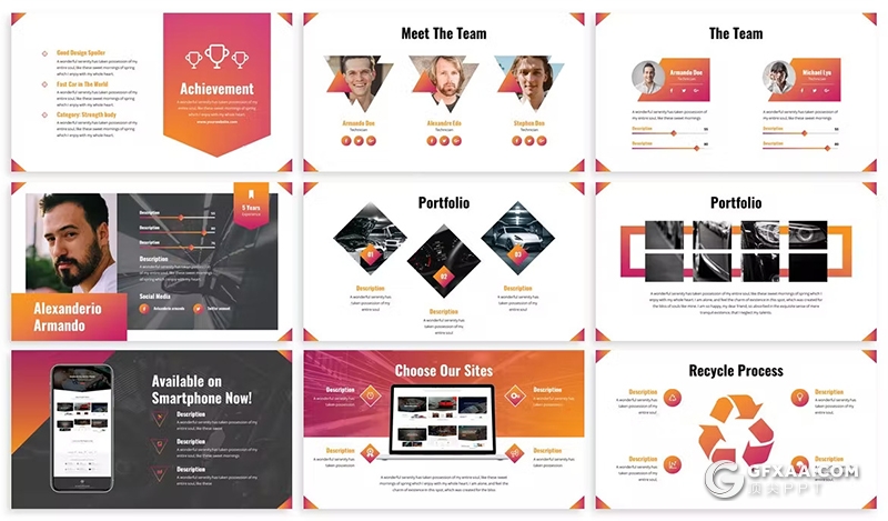 30页高端时尚汽车产品制造营销团队介绍研发国外PPT模板3种不同配色2款尺寸 - 顶尖PPT