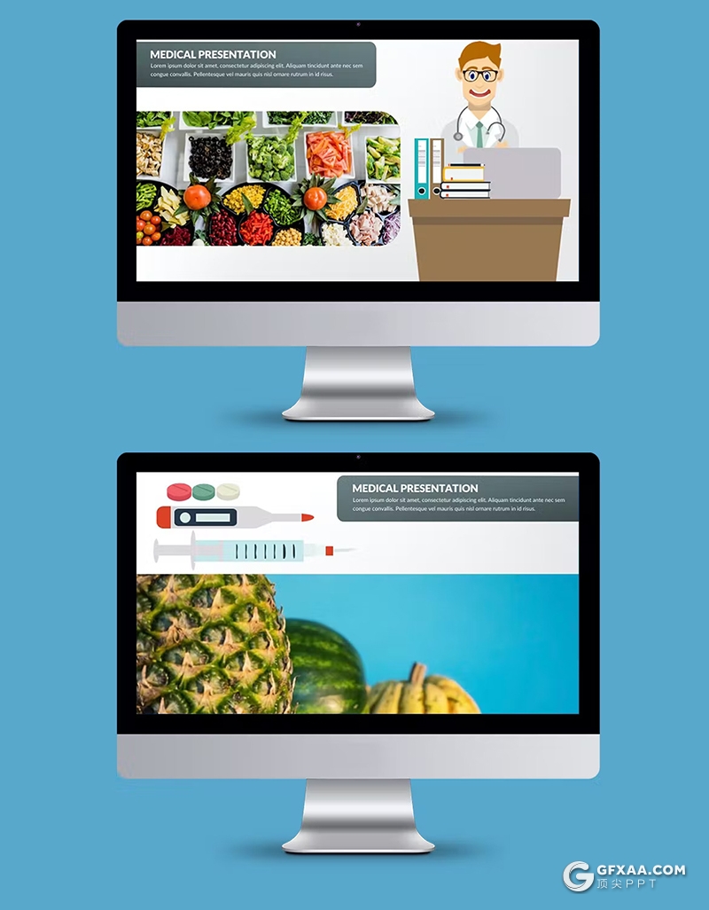 31页卡通风格医学医药研究开发国外PPT模板 - 顶尖PPT