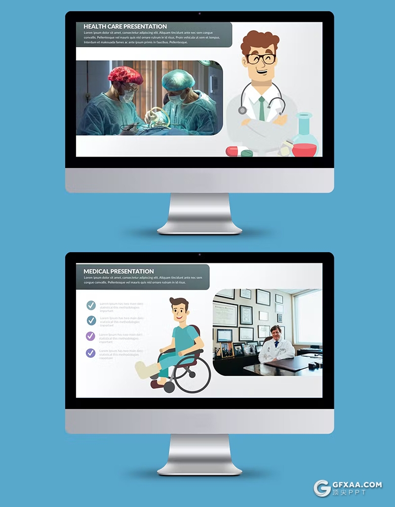 31页卡通风格医学医药研究开发国外PPT模板 - 顶尖PPT