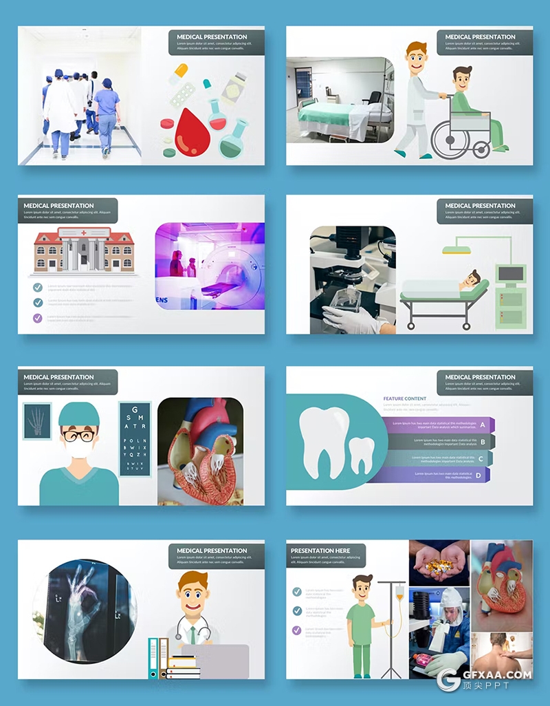 31页卡通风格医学医药研究开发国外PPT模板 - 顶尖PPT
