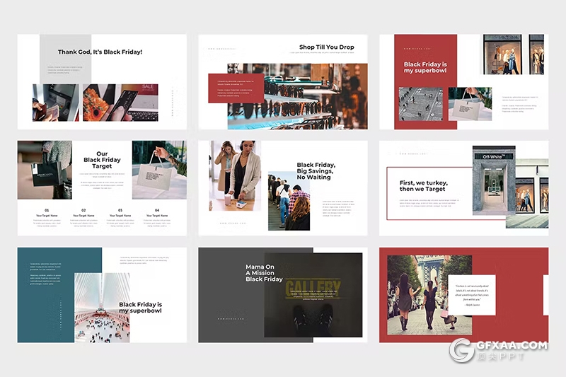 62页红色服装产品展示团队介绍国外PPT模板 - 顶尖PPT