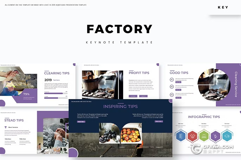30页高端大气食品制造流程分析产品营销国外keynote模板5种配色 - 顶尖PPT