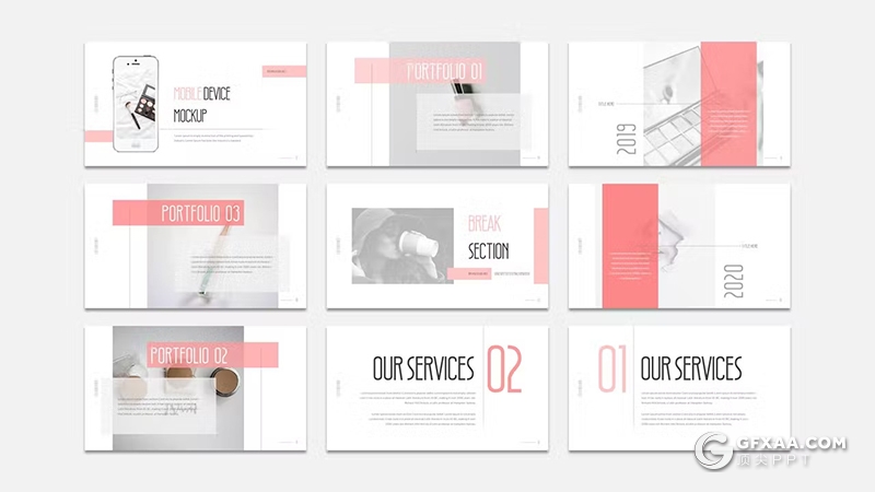 30页高端大气产品摄影展示化妆品展示研究发布GoogleSlides模板5种配色 - 顶尖PPT