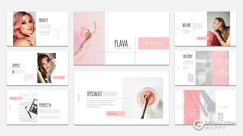30页高端大气产品摄影展示化妆品展示研究发布keynote模板5种配色 - 顶尖PPT