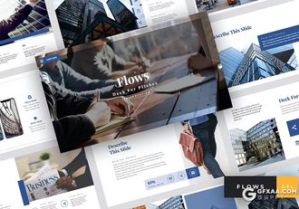 36页蓝色高端大气商业计划书企业介绍商务通用国外Google Slides模板 - 顶尖PPT