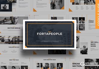 30页简约大气摄影展示模特写真通用国外GoogleSlides模板5种配色2款尺寸 - 顶尖PPT