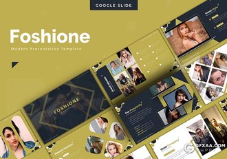 30页大气时尚摄影展示模特写真杂志风格通用GoogleSlides模板5种配色 - 顶尖PPT