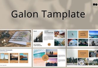 50页旅游景点摄影展示国外PPT模板 - 顶尖PPT