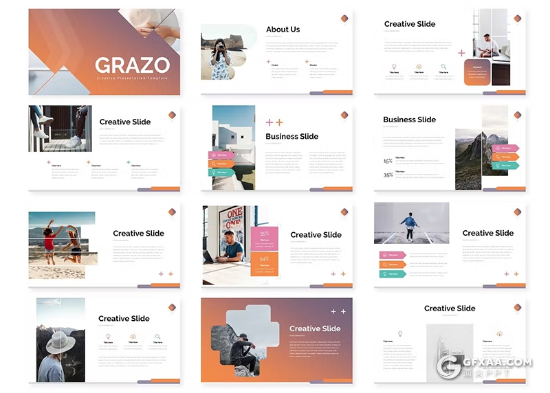 30页商业计划书团队介绍数据分析图片展示国外keynote模板5种配色 - 顶尖PPT