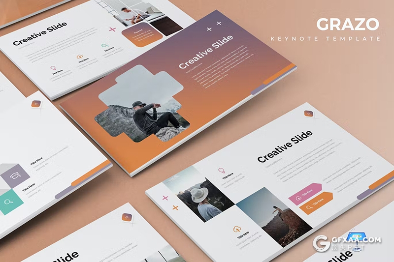 30页商业计划书团队介绍数据分析图片展示国外keynote模板5种配色 - 顶尖PPT