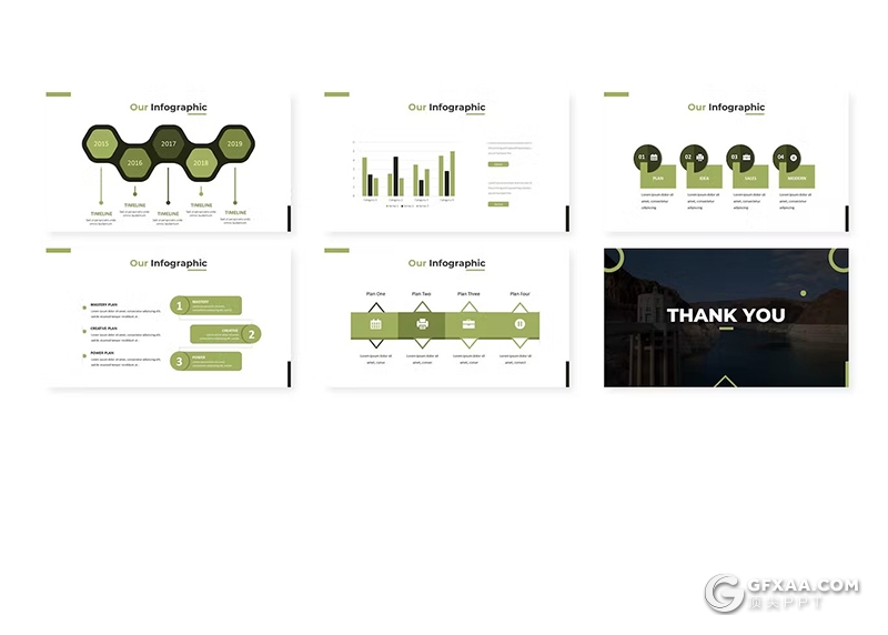 30页环境保护节能环保绿色环境展示宣传数据分析国外PPT模板5种配色 - 顶尖PPT