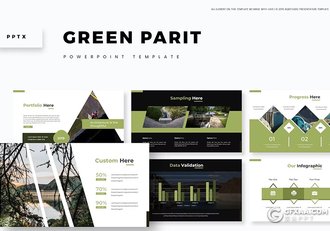 30页环境保护节能环保绿色环境展示宣传数据分析国外PPT模板5种配色 - 顶尖PPT