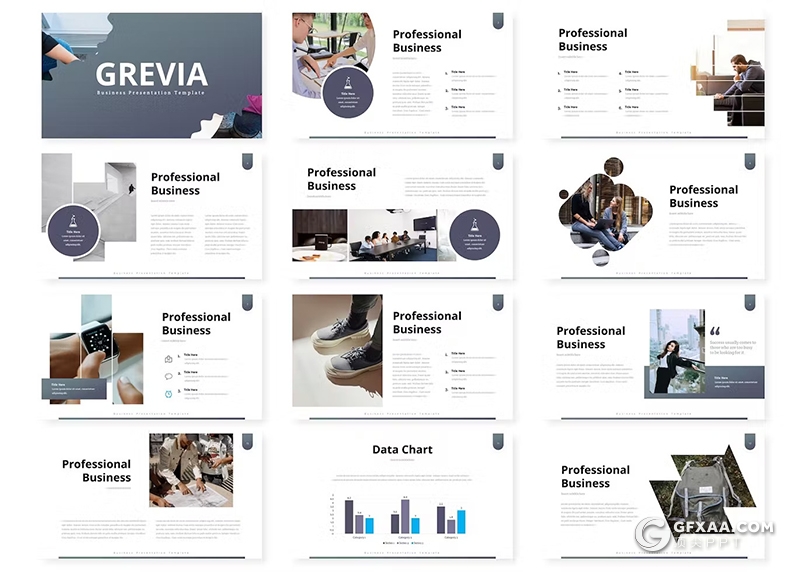 30页团队介绍商务计划书年计划总结汇报商务通用GoogleSlides模板5种配色 - 顶尖PPT