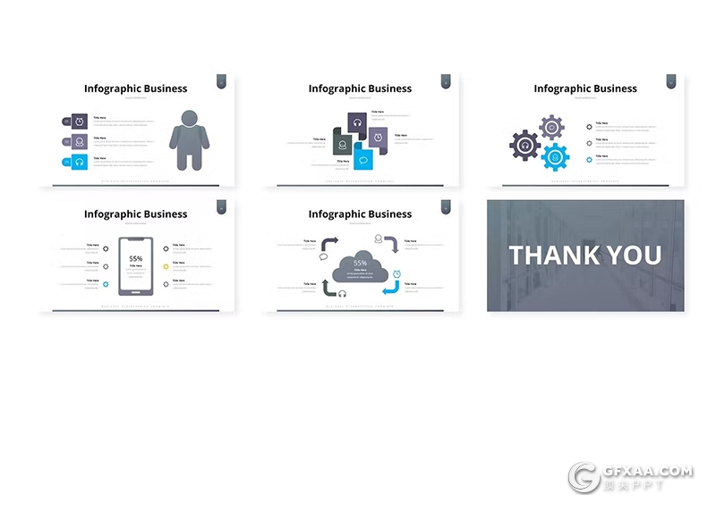 30页团队介绍商务计划书年计划总结汇报商务通用GoogleSlides模板5种配色 - 顶尖PPT