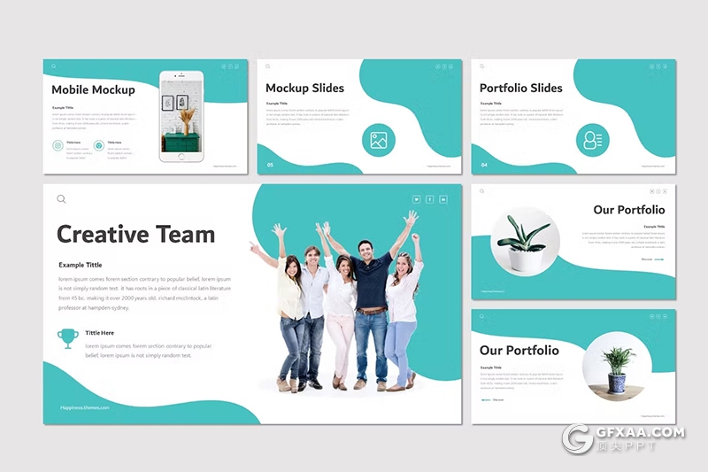 30页团队介绍商务计划书计划总结汇报商务通用国外PPT模板5种配色 - 顶尖PPT