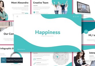 30页团队介绍商务计划书计划总结汇报商务通用国外keynote模板5种配色 - 顶尖PPT