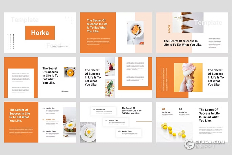 30页橙色绿色水果介绍摄影展示健康饮食分析国外keynote模板 - 顶尖PPT