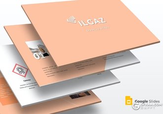 30页扁平化摄影展示摄影模特展示国外GoogleSlides模板5种配色 - 顶尖PPT