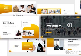 67页橙色简约大气商业计划书市场投资项目介绍国外keynote模板 - 顶尖PPT