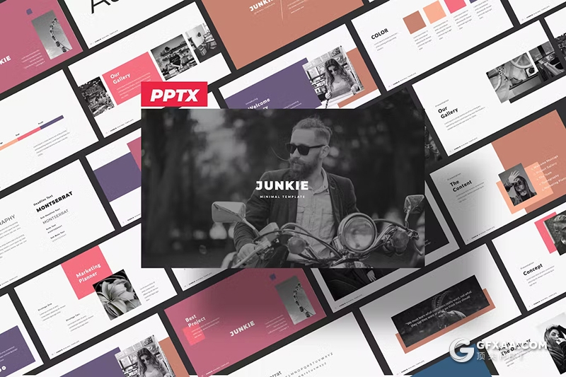 50页创意商业品牌介绍商业计划书团队介绍通用国外PPT模板 - 顶尖PPT