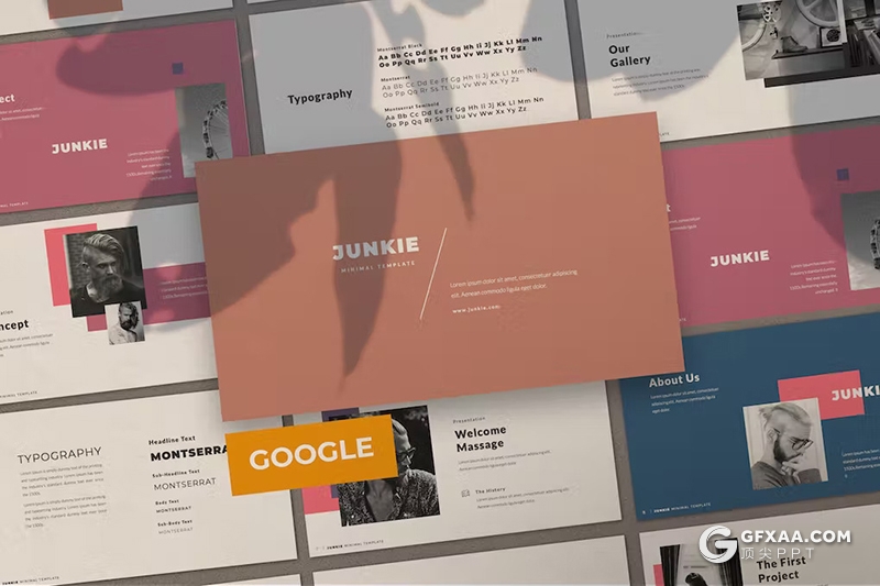 50页创意商业品牌介绍商业计划书团队介绍通用国外GoogleSlides模板 - 顶尖PPT