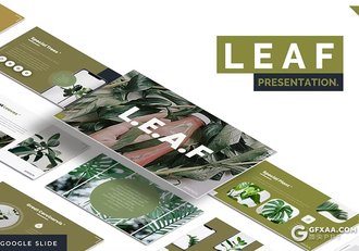 30页绿色小清新植物系国外GoogleSlide模板5种配色 - 顶尖PPT