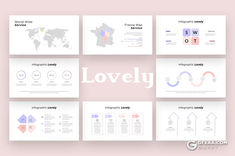 30页爱情摄影图片展示国外PPT模板 - 顶尖PPT