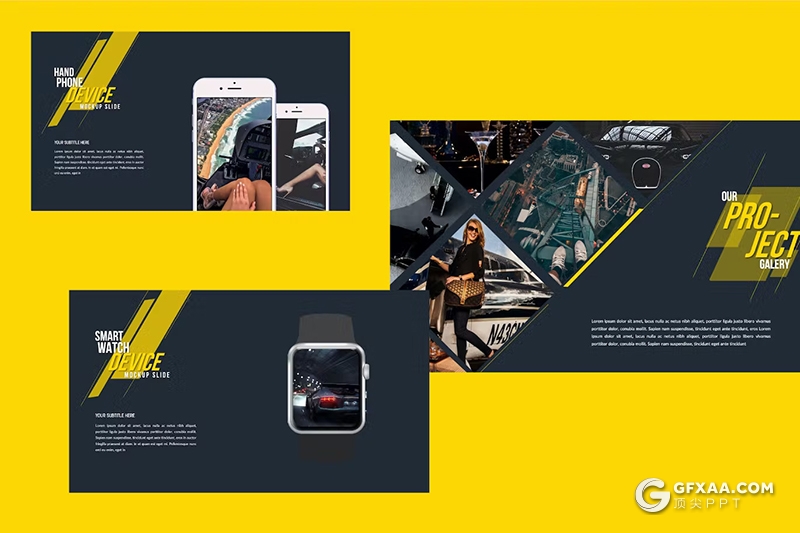 34页高端时尚黑黄配色汽车销售推广产品制造营销国外PPT模板 - 顶尖PPT