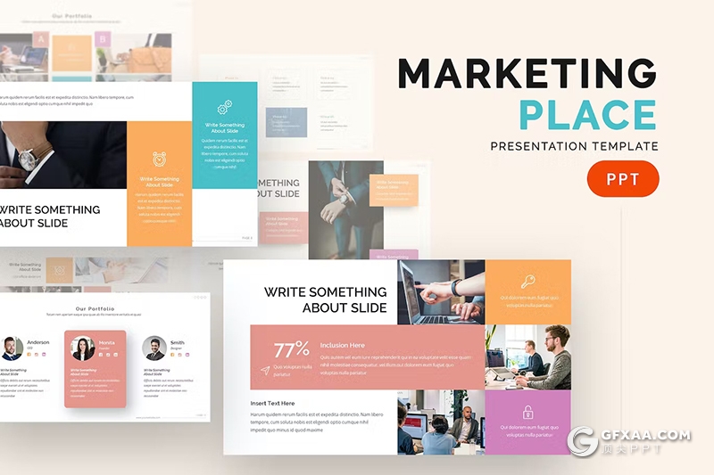 30页多色彩团队介绍商业计划书商务通用国外PPT模板 - 顶尖PPT