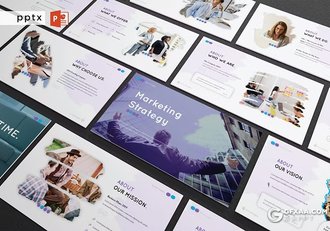 30页团队介绍商务合作商务通用国外keynote模板5种配色 - 顶尖PPT