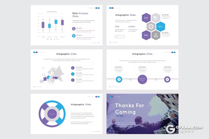 30页团队介绍商务合作商务通用国外keynote模板5种配色 - 顶尖PPT