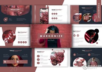 30页花卉植物宣传介绍种类分析国外PPT模板5种配色 - 顶尖PPT