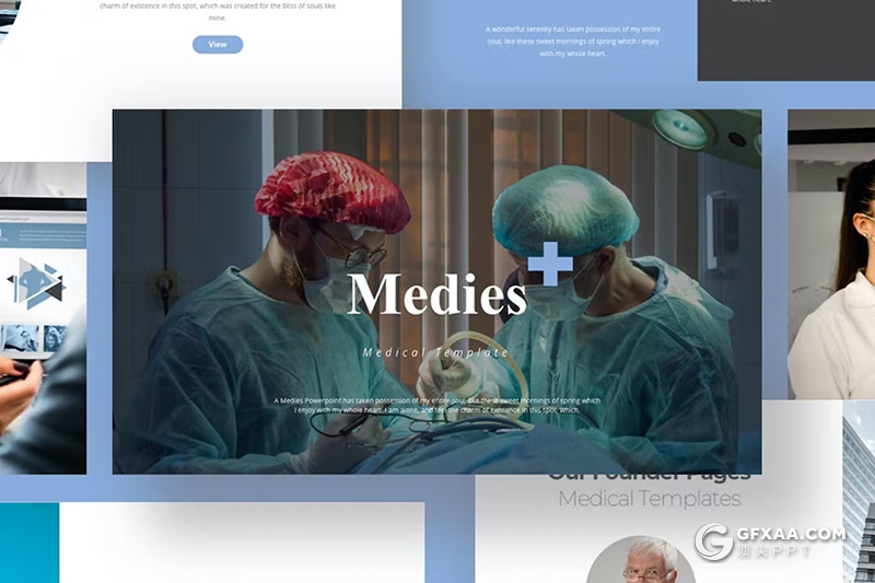 30页医疗行业研究数据分析国外PPT模板3种配色 - 顶尖PPT