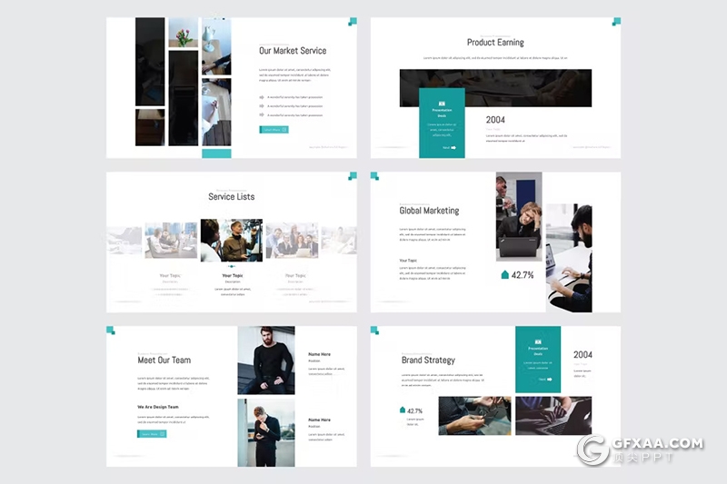 30页精美商业计划书商务合作团队介绍商务通用国外keynote模板5种配色 - 顶尖PPT