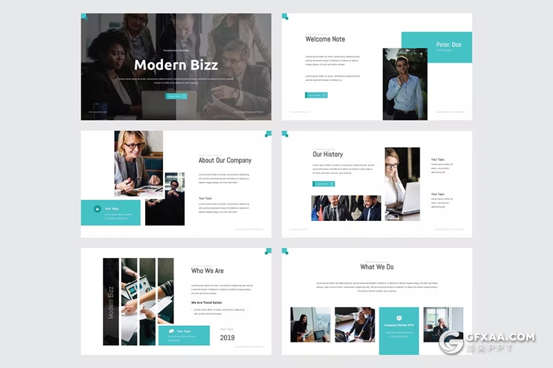 30页精美商业计划书商务合作团队介绍商务通用国外keynote模板5种配色 - 顶尖PPT