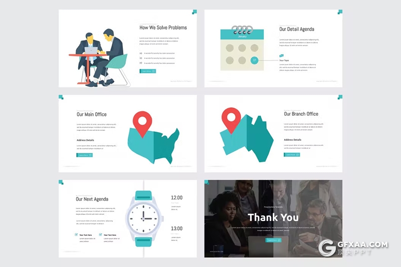 30页精美商业计划书商务合作团队介绍商务通用国外keynote模板5种配色 - 顶尖PPT