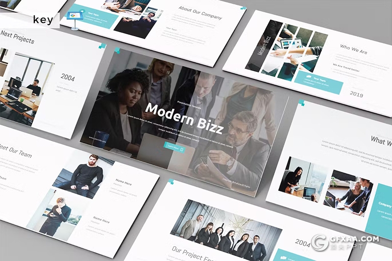 30页精美商业计划书商务合作团队介绍商务通用国外keynote模板5种配色 - 顶尖PPT