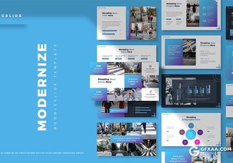 30页现代化都市生活数据研究分析国外GoogleSlides模板5种配色 - 顶尖PPT