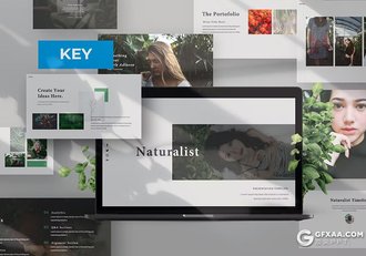 53页自然风景摄影展示模特摄影展示大自然数据分析国外keynote模板 - 顶尖PPT