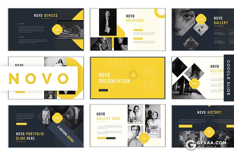 30页团队介绍商业计划书商务通用国外GoogleSlides模板5种配色 - 顶尖PPT