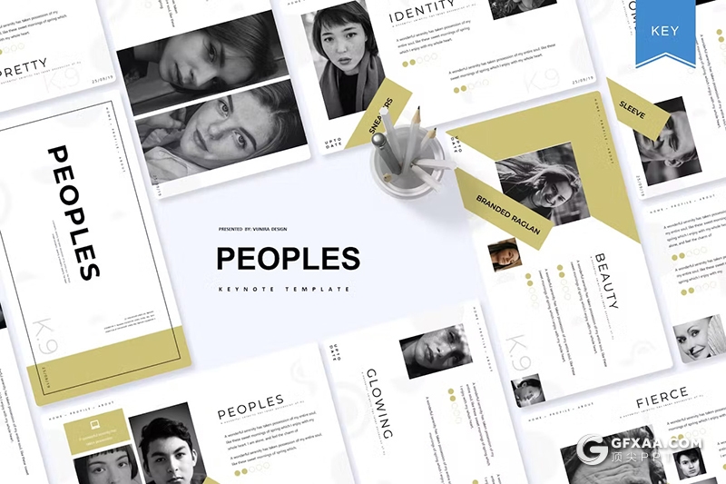 简约大气团队介绍数据分析国外keynote模板5种配色 - 顶尖PPT