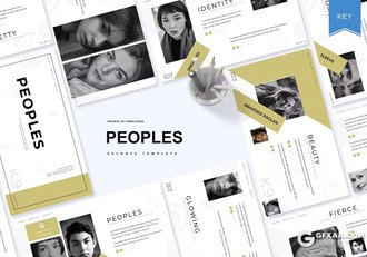 简约大气团队介绍数据分析国外keynote模板5种配色 - 顶尖PPT