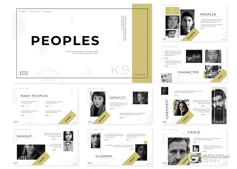 简约大气团队介绍数据分析国外keynote模板5种配色 - 顶尖PPT