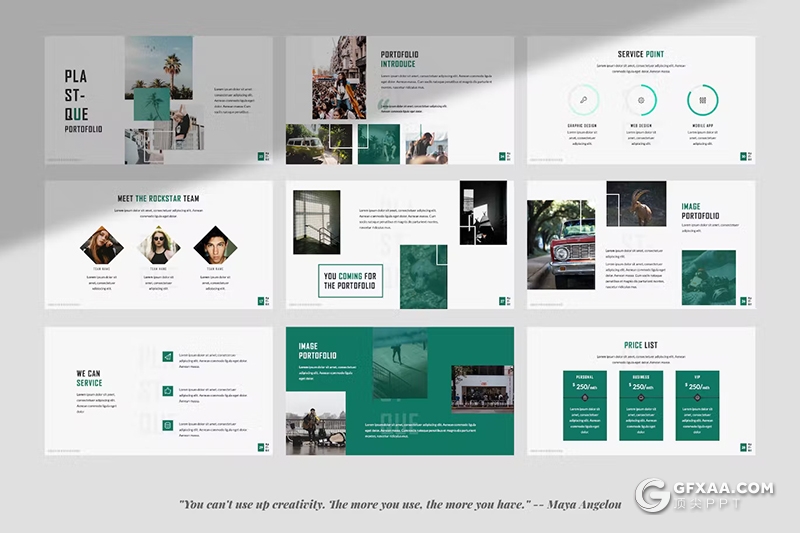 50页时尚精美团队介绍商务合作商业计划书商务通用国外PPT模板 - 顶尖PPT