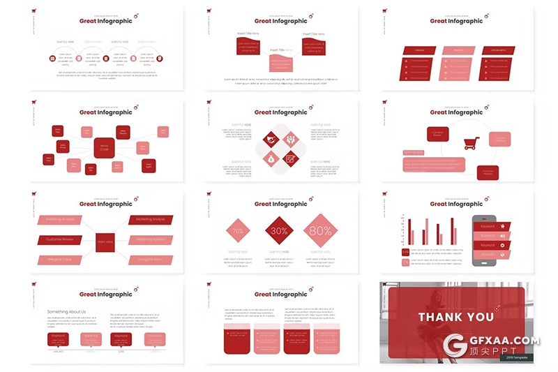 30页摄影图片展示摄影胶片展示相机产品展示通用国外GoogleSlides模板5种配色 - 顶尖PPT
