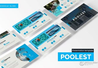 30页海边旅游度假景点宣传通用国外GoogleSlides模板5种配色 - 顶尖PPT