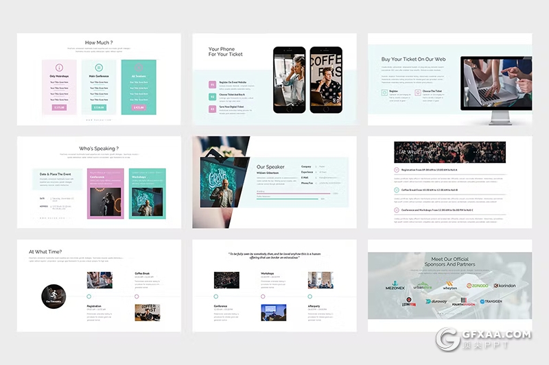62页企业研讨会公司会议主题演讲国外PPT模板 - 顶尖PPT